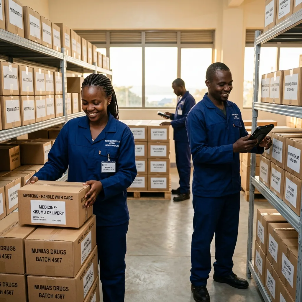 Pharmaceutical supply boxes prepared for delivery
